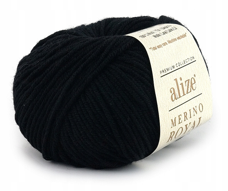 Пряжа Alize Merino Royal цвет 60 чёрный