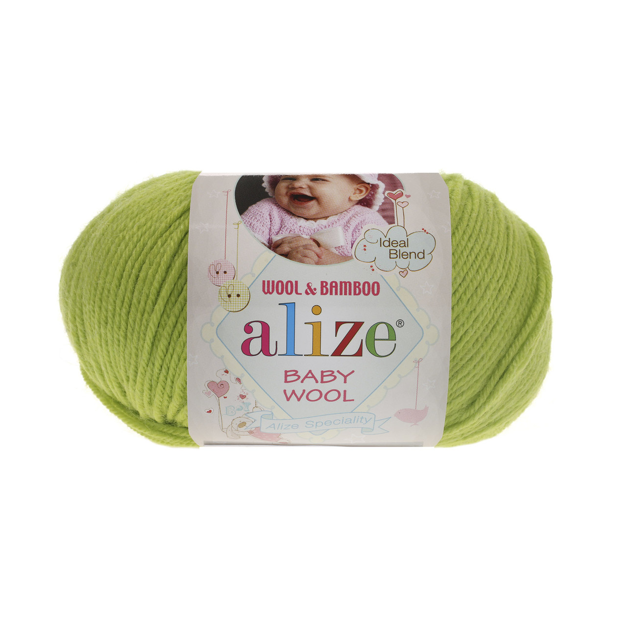 Пряжа Alize Baby Wool цвет 612 фисташка (снят с производства)