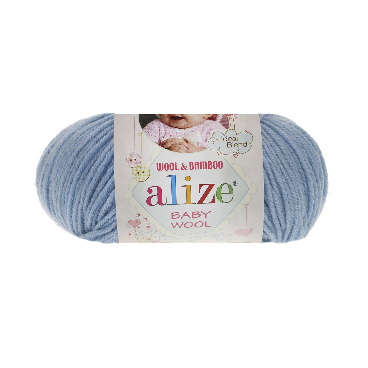 Пряжа Alize Baby Wool цвет 350 светло-голубой - фото 1 - id-p103456827