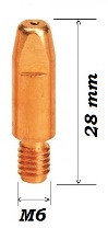 Наконечник Cu-Cr-Zr 8XM6X28X1,0 (d=1,0mm) ЦИРКОНИЕВЫЙ