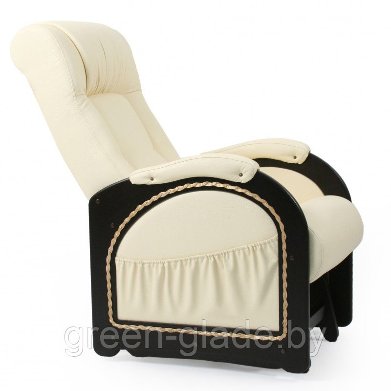 Кресло-качалка глайдер модель 48 каркас Венге экокожа Дунди-108 лоза - фото 6 - id-p31409109