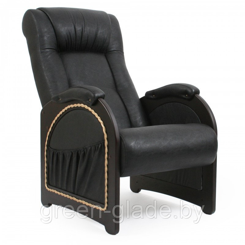 Кресло для отдыха модель 43 каркас Венге экокожа Дунди-108 - фото 3 - id-p5535376