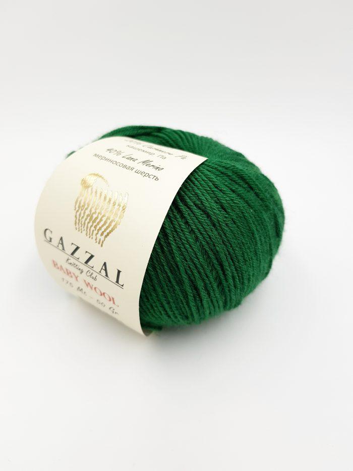Пряжа Gazzal Baby Wool цвет 814 зелень