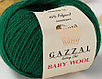 Пряжа Gazzal Baby Wool цвет 814 зелень, фото 2