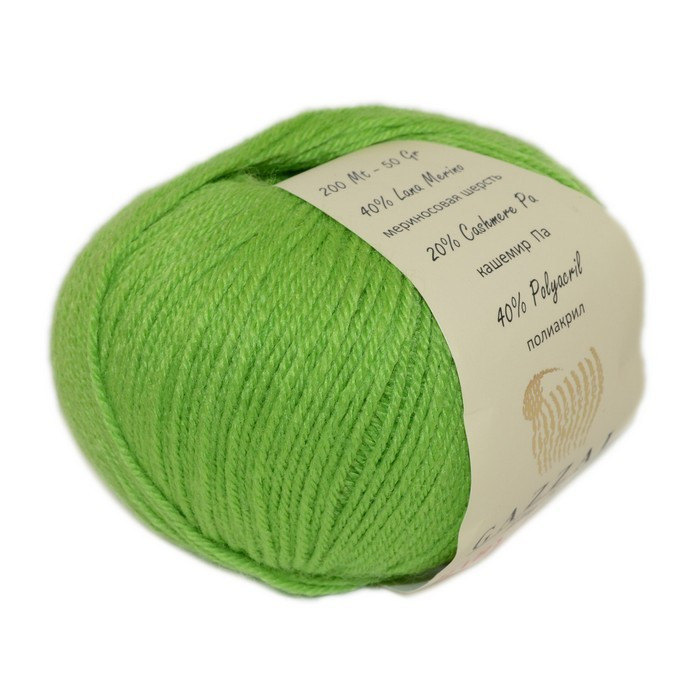 Пряжа Gazzal Baby Wool цвет 821 салатовый