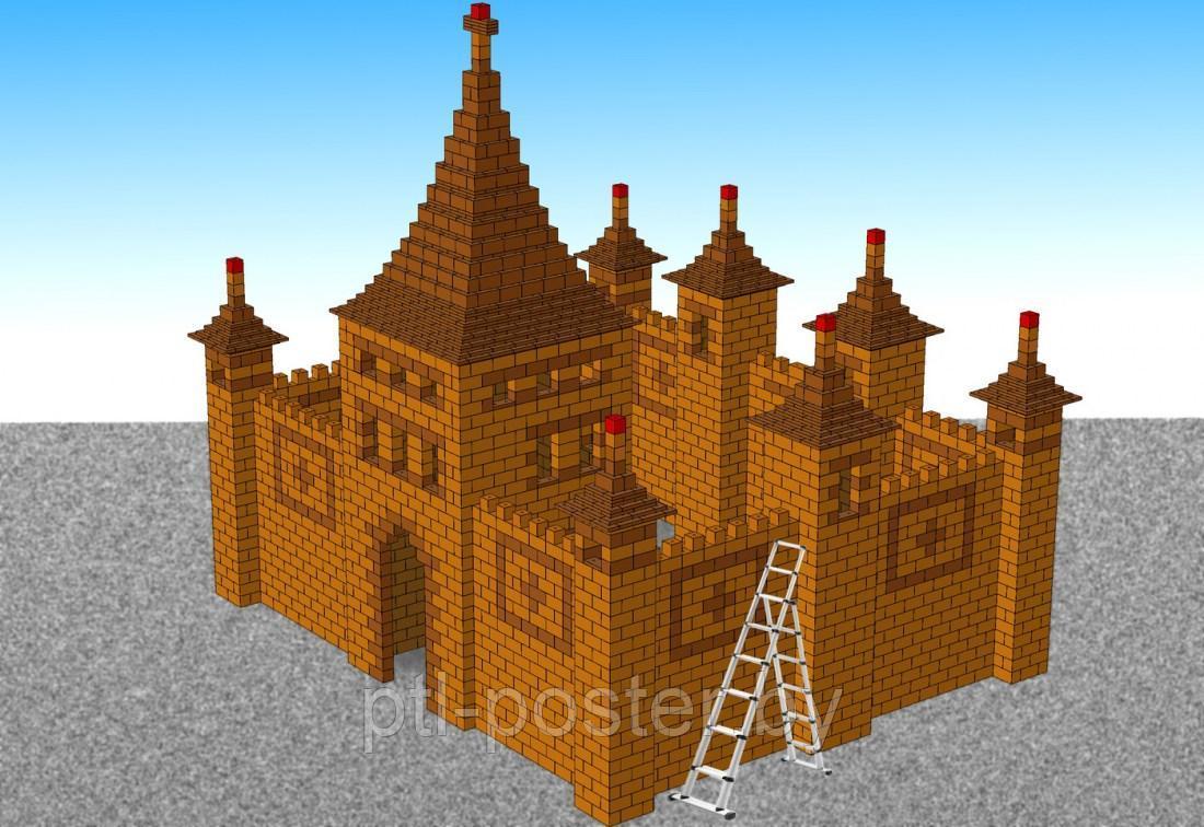 Рацарский замок, крепость со шпилем из конструктора - фото 1 - id-p103489130