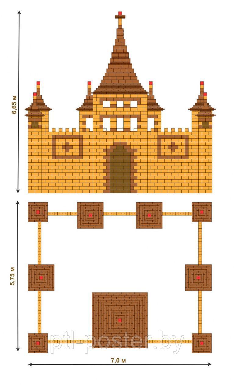 Рацарский замок, крепость со шпилем из конструктора - фото 7 - id-p103489130