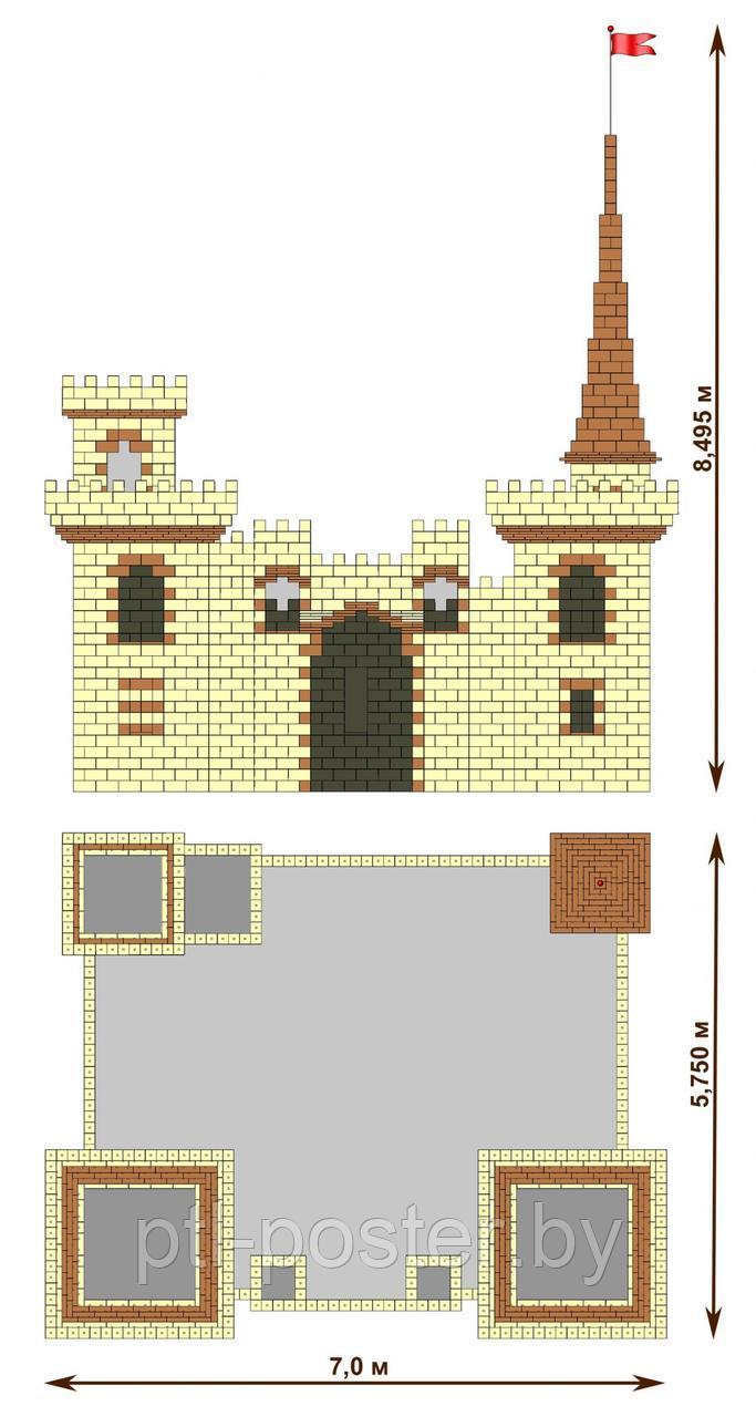 Рацарский замок, крепость со шпилем из конструктора - фото 8 - id-p103489130