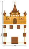 Крепость со шпилем, Рацарский замок из конструктора малые архитектурные формы, фото 6