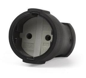 Штепсельное гнездо Smartbuy, без заземления черное ПВХ 10A, фото 2