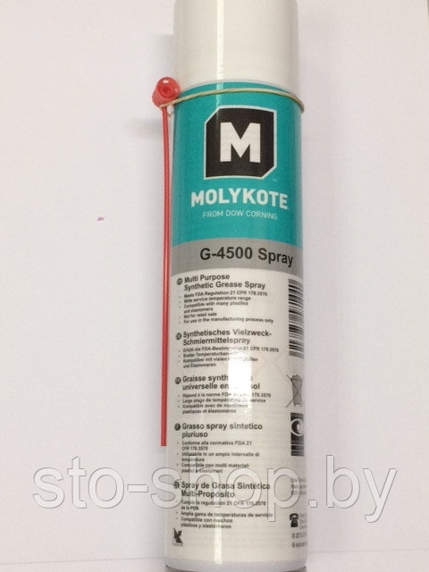 Molykote G-4500 Spray Многоцелевая белая синтетическая пластичная смазка аэрозоль 400мл - фото 2 - id-p4590634