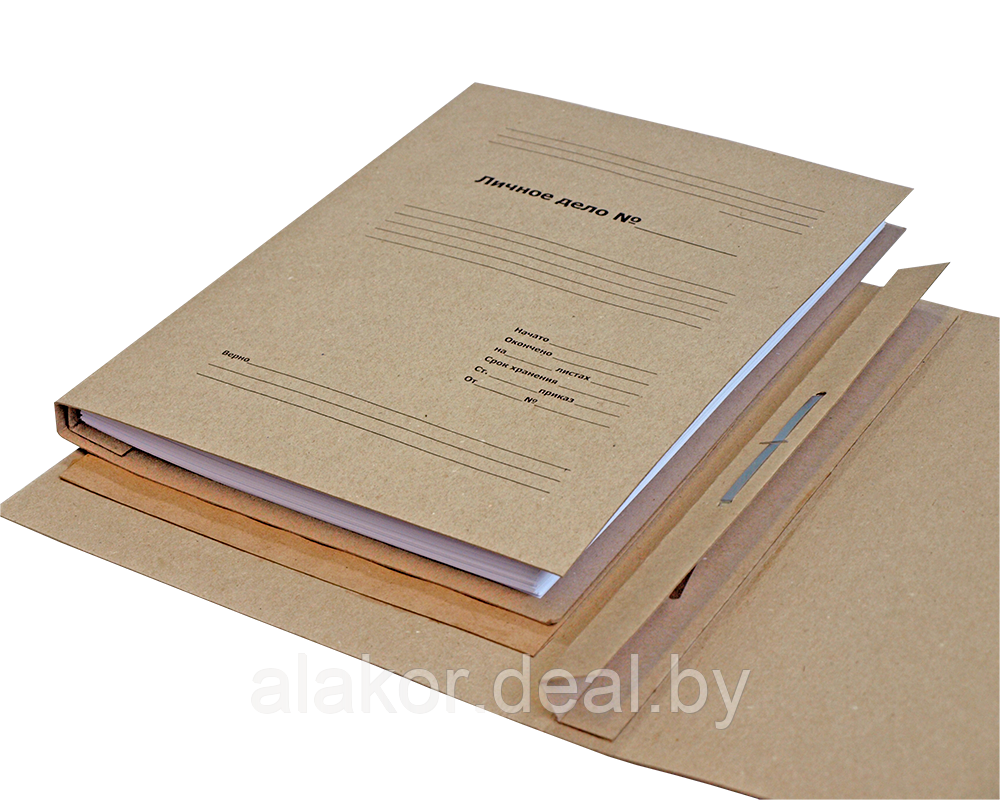 Папка "Личное дело" со скоросшивателем, А4, картонная вставка, конверт, корешок 15мм, 620 г/м2 - фото 10 - id-p103506668