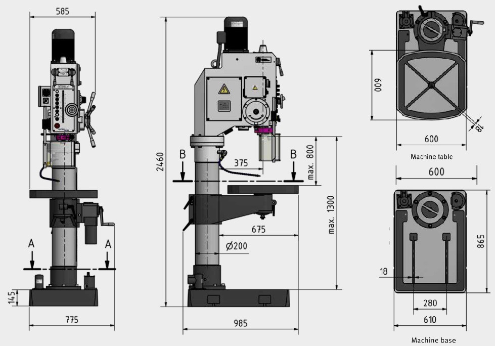 Вертикально-сверлильный станок OPTIdrill B50 GSM / 380В - фото 2 - id-p3289193