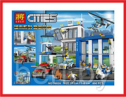 39059 Конструктор Lele City "Полицейский участок", аналог LEGO City 60047, 890 деталей