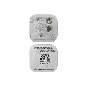 Батарейка Renata SR379/SR521SW/AG0 1.55V, 16mAh, 5.8x2.1mm
