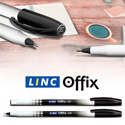 Ручка шариковая Linc Offix чёрная (цена с НДС)