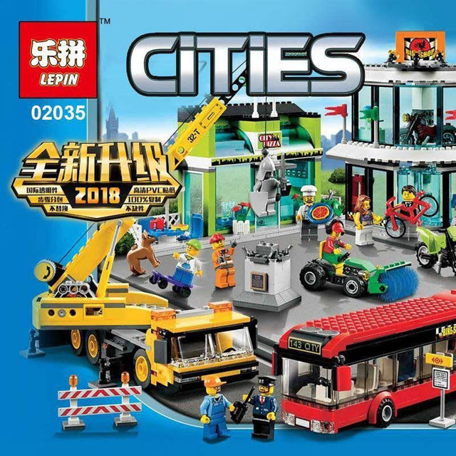 Конструктор Lepin 02035 Cities Городская площадь (аналог LEGO City 60026) 1024 детали - фото 4 - id-p103555139