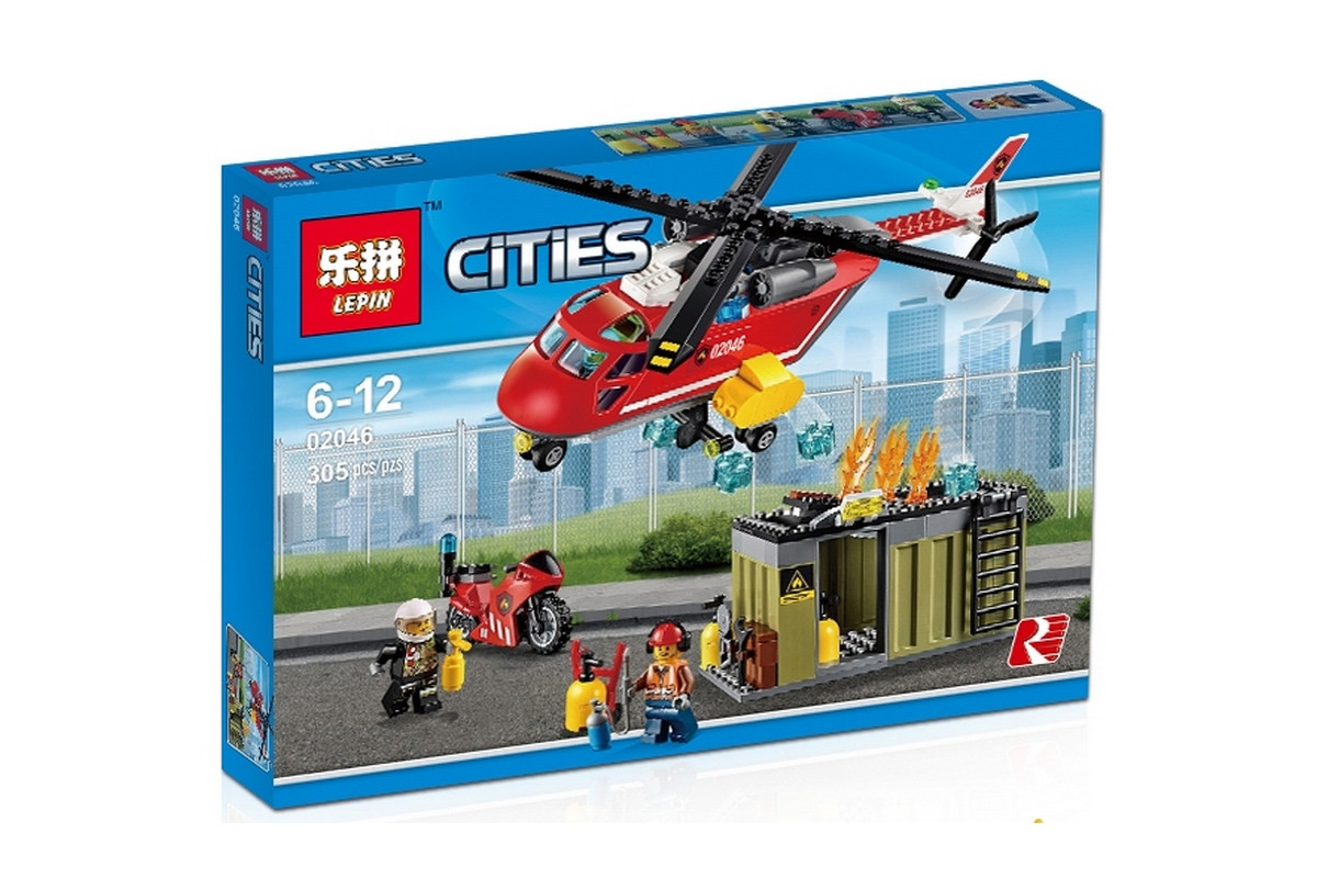 Конструктор Пожарная команда быстрого реагирования 02046 (аналог LEGO 60108)