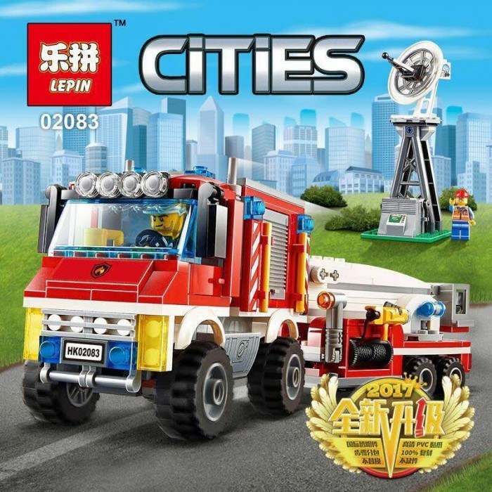 Конструктор Грузовик пожарной команды 02083 (аналог LEGO 60111)