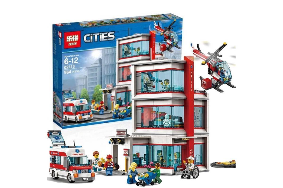 02113 Lepin Городская больница (аналог LEGO 60204)