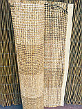 Циновка-коврик из рисовой соломы с нитью в клетку 110х200, фото 3