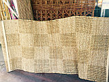 Циновка-коврик из рисовой соломы с нитью в клетку 110х200, фото 4
