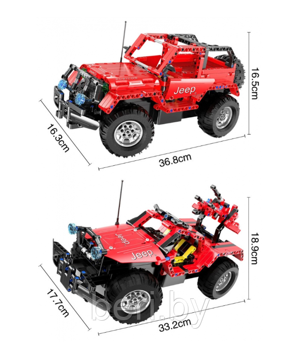 C51001W Конструктор радиоуправляемый CaDa Technic "Джип 2-в-1", 531 деталь, аналог Лего Техник - фото 6 - id-p103579519