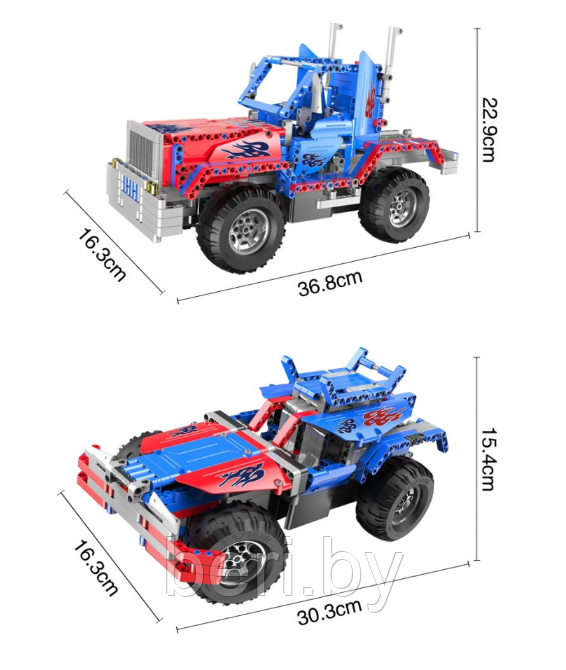 C51002W Конструктор CaDa Technic "Трак 2 в 1 на радиоуправлении", 531 деталь,аналог Лего Техник - фото 4 - id-p103579527