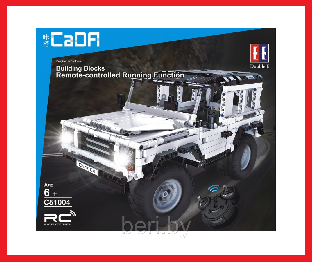 C51004W Конструктор CaDa Technic Джип Land Rover на радиоуправлении, 533 детали, аналог Лего Техник