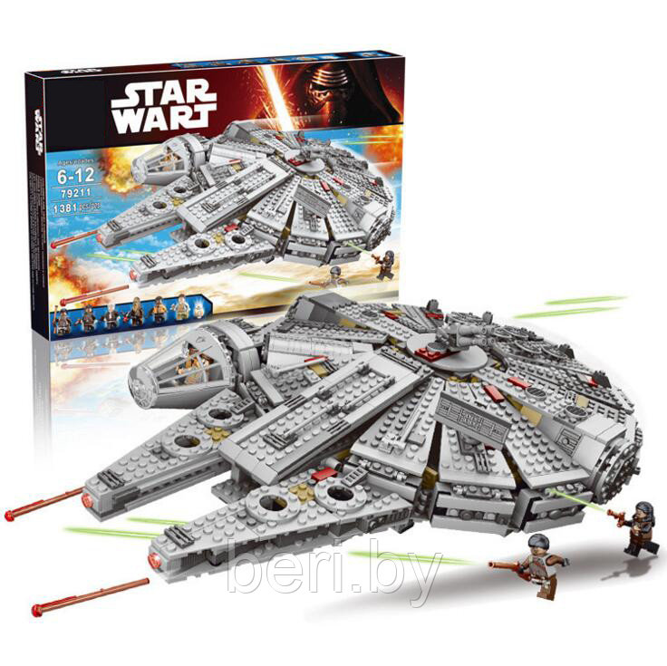 79211 Конструктор Lele Star Wart Звездные войны "Сокол Тысячелетия", 1381 деталь, аналог LEGO Star Wars 75105 - фото 1 - id-p103559161