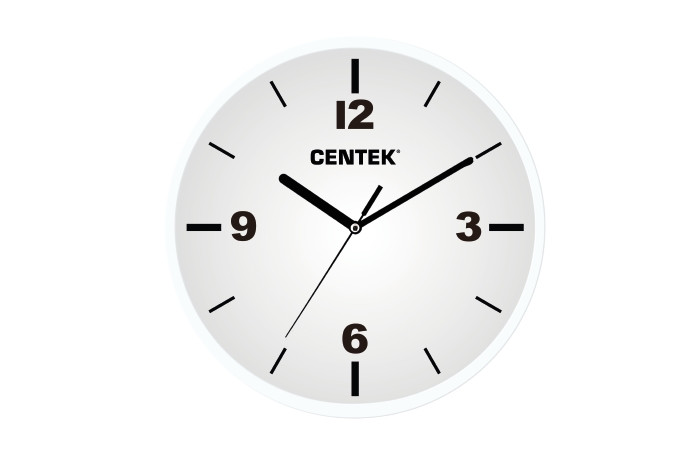 СТ-7102 белый Часы настенные CENTEK - фото 1 - id-p103270428