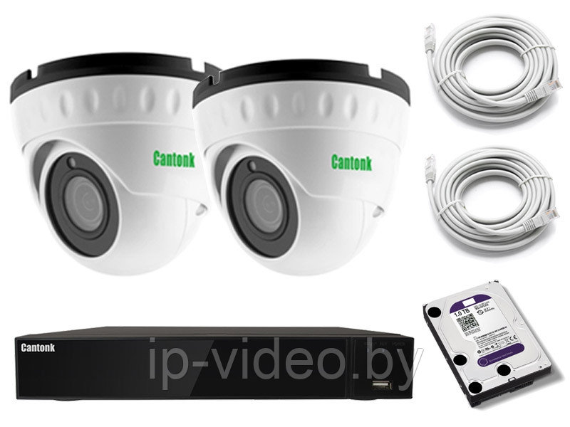 Комплект IP видеонаблюдения "Standart-2 Plus" - фото 1 - id-p103605844