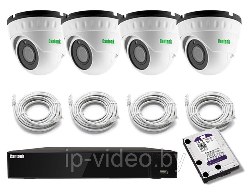 Комплект IP видеонаблюдения "Pro-2 Plus" - фото 1 - id-p103605846