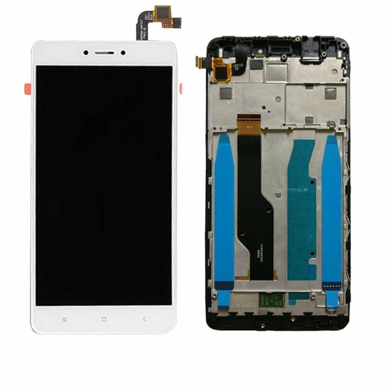 Дисплей (экран) Xiaomi Redmi Note 4X с тачскрином в рамке, белый