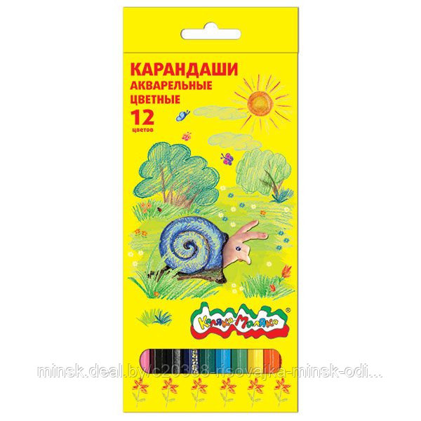 Набор цветн.каранд Каляка-Маляка 12 цв. шестигранные с заточкой акварельные