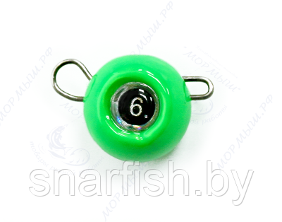Груз крашеный разборная чебурашка "ШАР" 3,4,5,6,7,8 гр., цвет 07-зеленый - фото 2 - id-p103705909