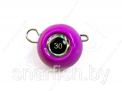 Груз крашеный разборная чебурашка "ШАР" 3,4,5,6,7,8 гр., цвет 06-фиолетовый - фото 1 - id-p103705952
