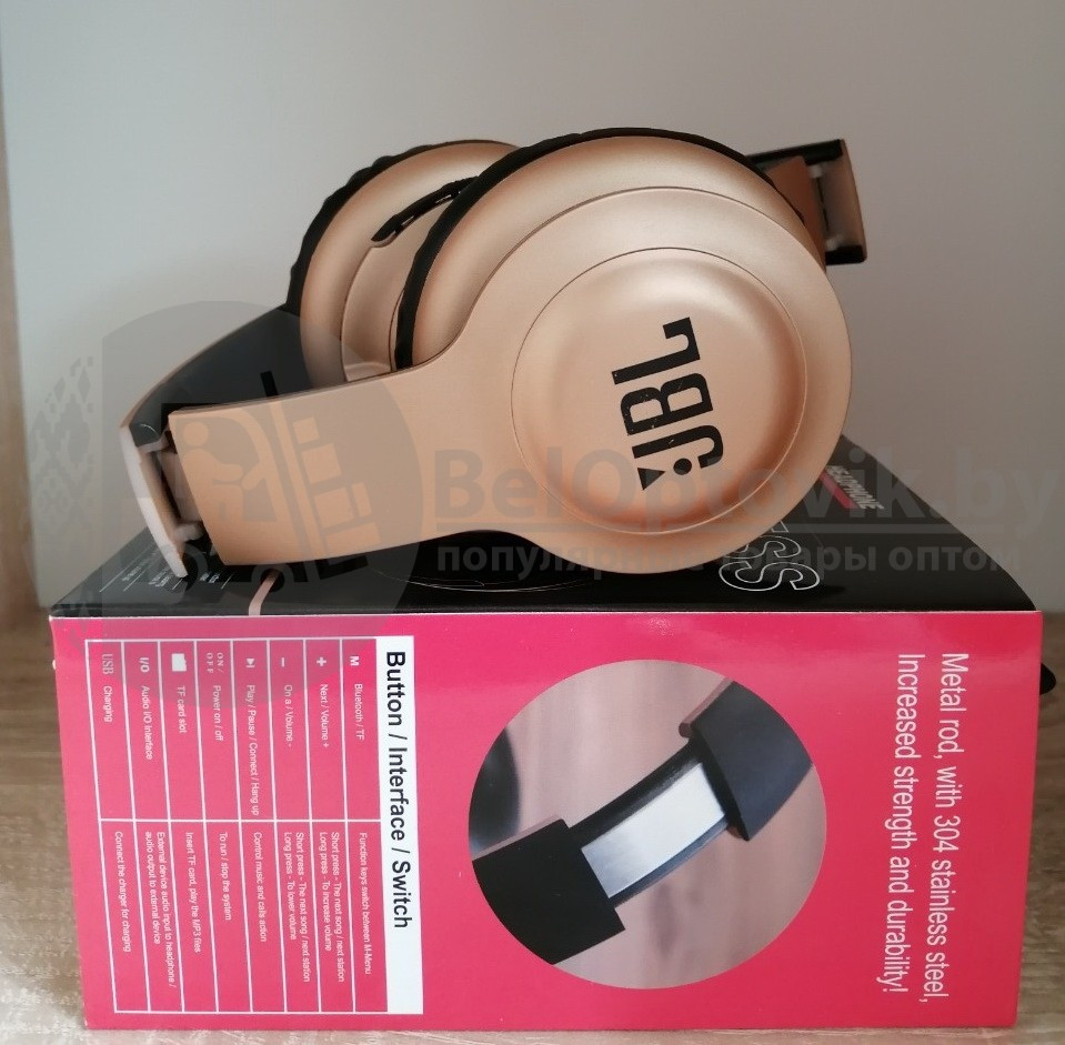 Наушники Bluetooth MP3 JBL S300i Bluetooth Золотые - фото 3 - id-p103715903