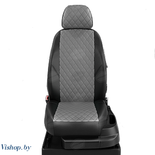 Автомобильные чехлы для сидений Hyundai Matrix хэтчбек. ЭК-02 т.сер/чёрный-R-gra