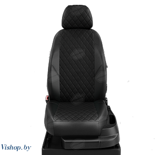 Автомобильные чехлы для сидений Hyundai Matrix хэтчбек. ЭК-01 чёрный/чёрный-R-blk