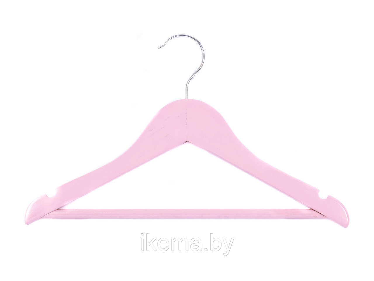 Вешалка-плечики для одежды деревянные, 32 см. (Розовый цвет) - фото 1 - id-p103725554