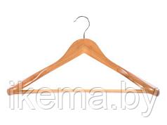 Вешалка-плечики для одежды деревянные, 44,5 см. (плечики деревянные с перекладиной)