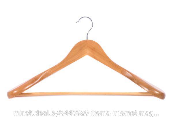 Вешалка-плечики для одежды деревянные, 44,5 см. (плечики деревянные с перекладиной) - фото 1 - id-p103725724