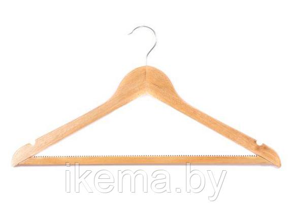Вешалка-плечики для одежды деревянные, 44,5 см. (плечики деревянные с перекладиной), фото 2
