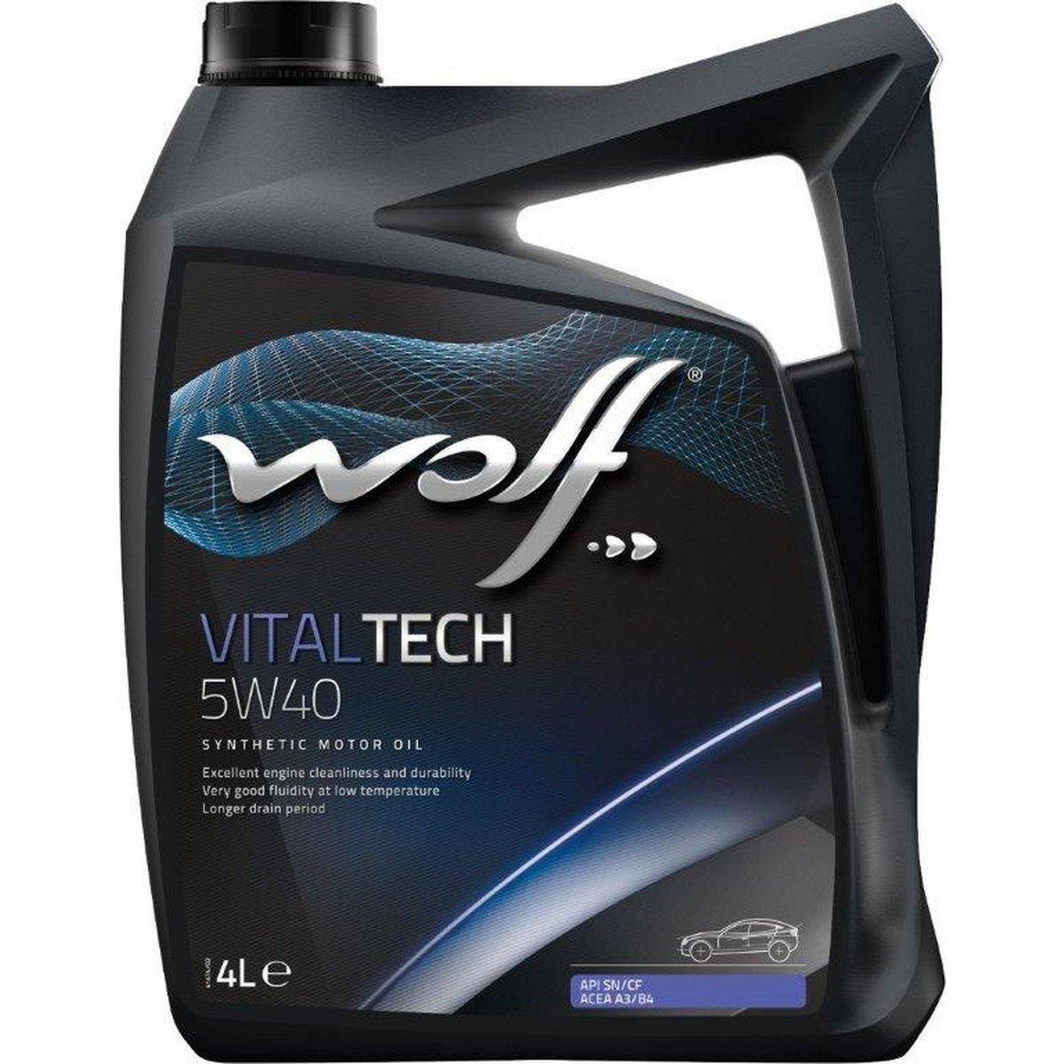 Моторное масло WOLF 16116/4 5W-40 VitalTech 4 л