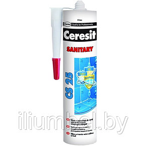 Ceresit CS 25 герметик силиконовый санитарный 280мл цвет 14 платина, фото 2