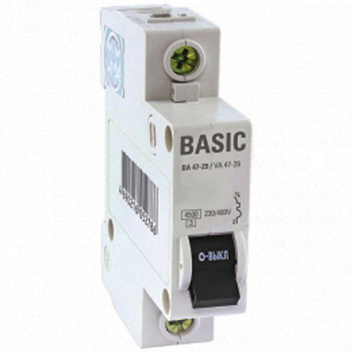 Автоматический выключатель 1P 6А (C) 4,5кА ВА 47-29 EKF Basic