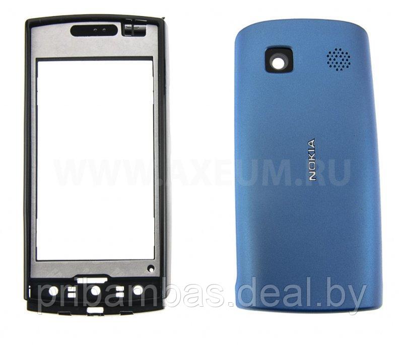 Корпус для Nokia 500 белый + синий совместимый - фото 1 - id-p1967906
