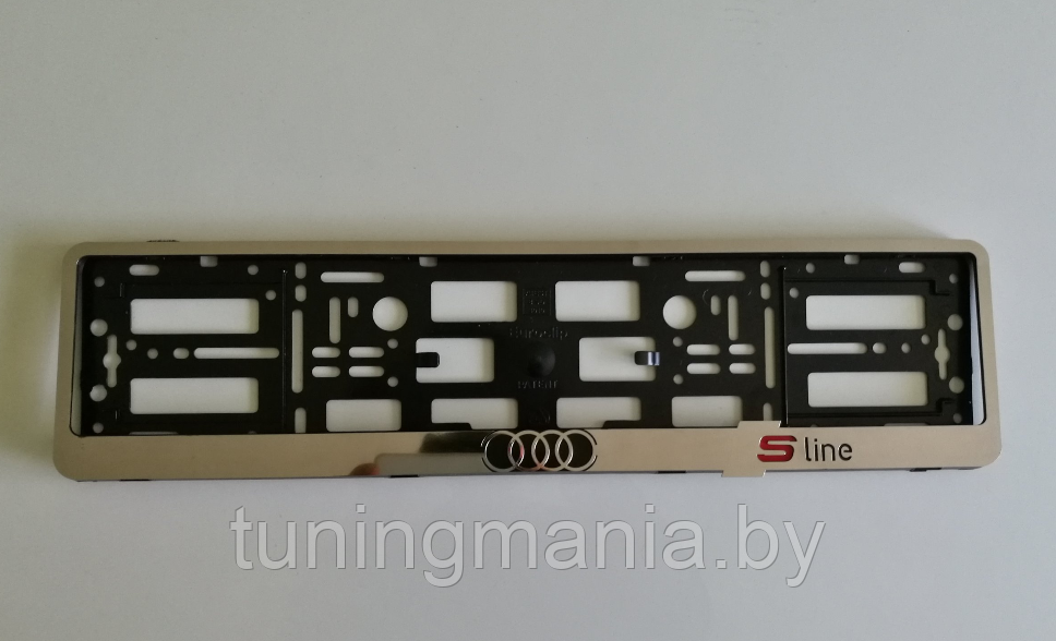 Хромированная рамка для номера Audi S-Line - фото 2 - id-p103767259