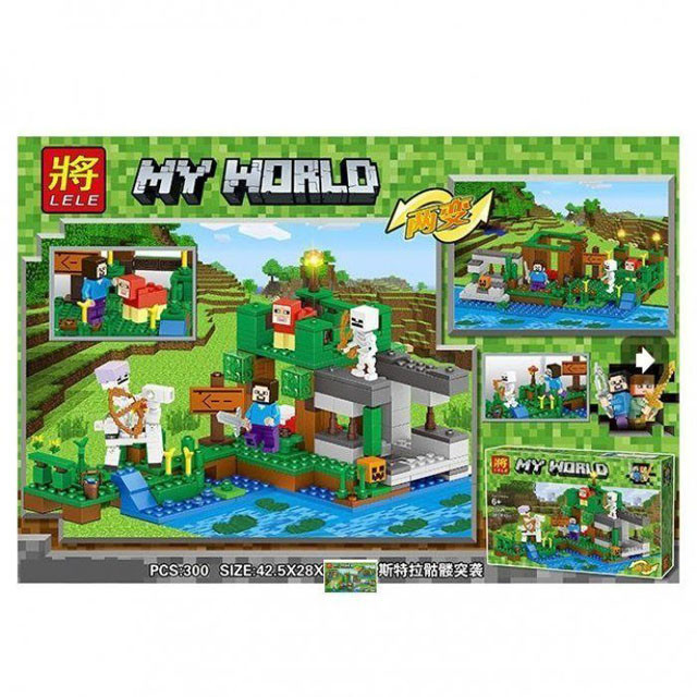 Конструктор Lele 33236 Minecraft Крепость на воде (аналог Lego Minecraft) 300 деталей - фото 2 - id-p103767333